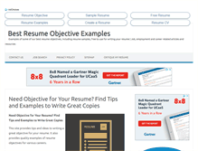 Tablet Screenshot of bestresumeobjectiveexamples.com